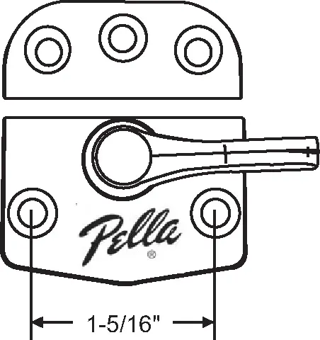 Brixwell Sash Lock Copperite original Pella Dh Lock vintage 3/1990 - 12/1990 with Keeper And Shim Bronze 50-233