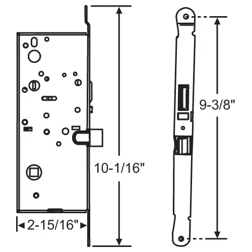 Single Point Mortise Lock 2-3/8in Backset use With 56-110 Faceplate marvin Single Point Mortise Lock 2-3/8in Backset use With 56-110 Faceplate marvin