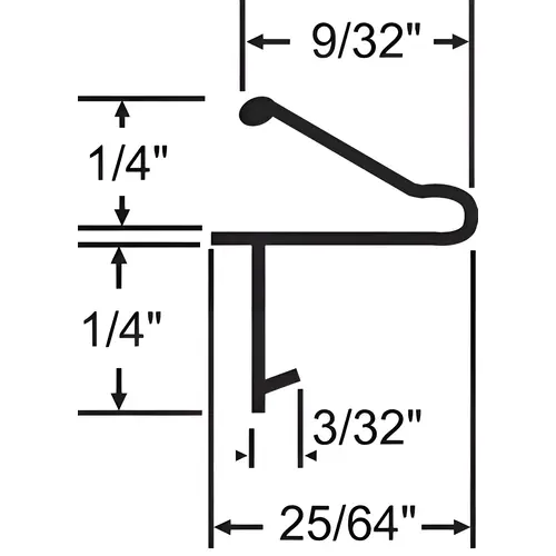 7 Foot White Weatherseal polyflex - 84" Stock Length