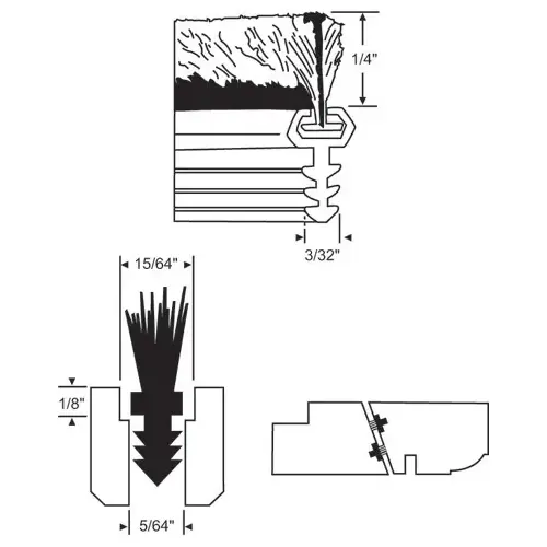 White Brush Seal 86.7in - pack of 10 White Brush Seal 86.7in - pack of 10