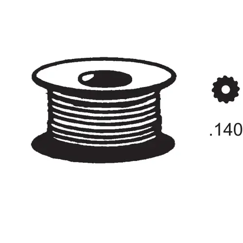 .140 Spline Vinyl Black 250ft Roll Hollow .140 Spline Vinyl Black 250ft Roll Hollow