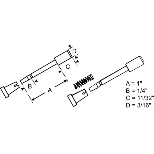 SnaP-On Knob Plastic White metal Plunger - pack of 25 SnaP-On Knob Plastic White metal Plunger - pack of 25