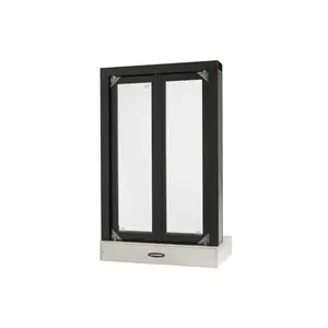 Quikserv FM-9001-BX Flush Mounted Semi Automatic Pass Thru Window Bi Fold Door Dark Bronze Anodized Finish