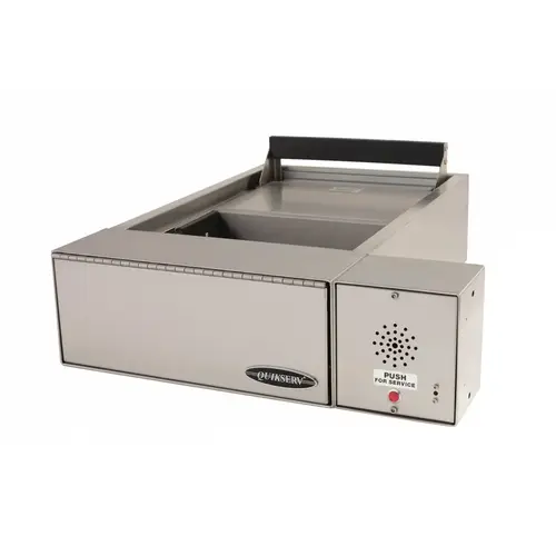 Drive Thru Transaction Drawer With 15" Exterior Edge With Speaker Stainless Steel