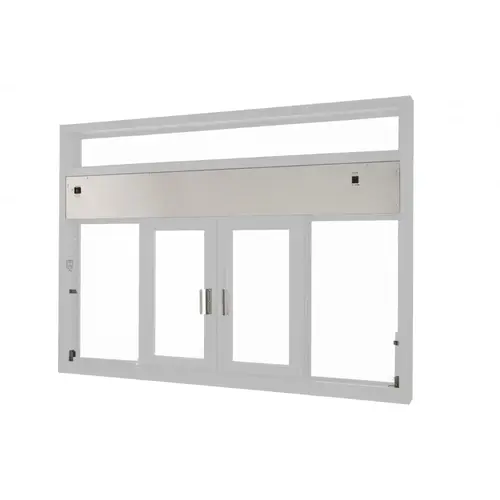 Bi Parting Transaction Window Dual Opening 72" W x 52" Size Clear Anodized Finish Bi Parting Transaction Window Dual Opening 72" W x 52" Size Clear Anodized Finish