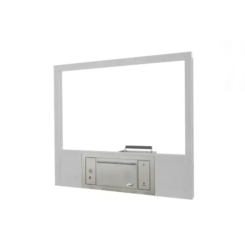 Pharmacy Drive Thru Package Window and Drawer Manual With Hurricane Proof Non Ballistic Clear Anodized Finish