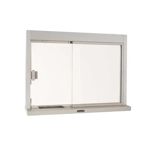 Slider Ticket Window Combo With Deal Tray Left 48" W x 36" H Clear Anodized Slider Ticket Window Combo With Deal Tray Left 48" W x 36" H Clear Anodized