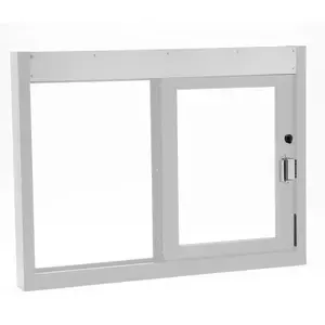 Quikserv SC-9409-CR Hurricane Resistant And Miami Dade County Approved Slider Window Self Closing 48" W x 36" H Size Right Hand Slide Clear Anodized Finish