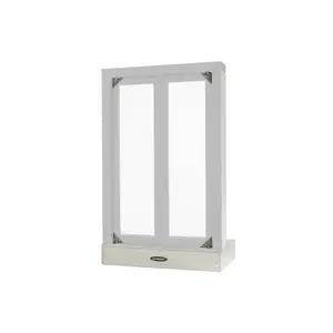 Quikserv FM-9002-CX Flush Mounted Semi Automatic Pass Thru Window Bi Fold Door Clear Anodized Finish
