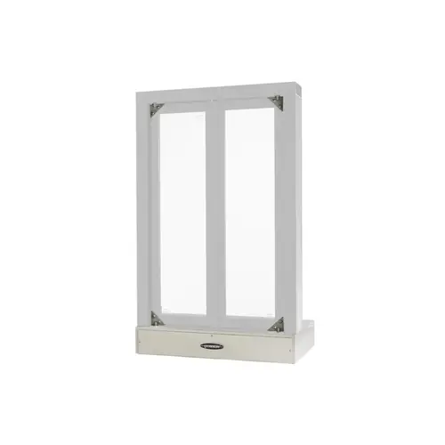 Flush Mounted Semi Automatic Pass Thru Window Bi Fold Door Clear Anodized Finish