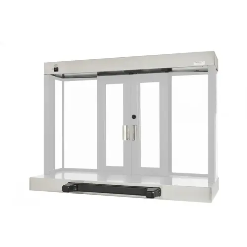 Fully Automatic Bi Parting Pass Thru Electric Slider 53 1/2" W x 40" H Size Projected Window Type Clear Anodized Finish