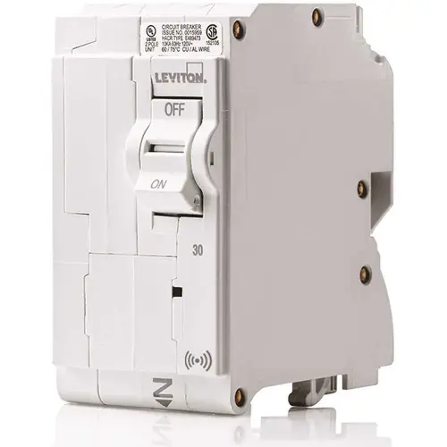 Standard 2-Pole 30 Amp 120-Volt/240-Volt 10kA Interrupt Rating Smart Branch Circuit Breaker Standard 2-Pole 30 Amp 120-Volt/240-Volt 10kA Interrupt Rating Smart Branch Circuit Breaker