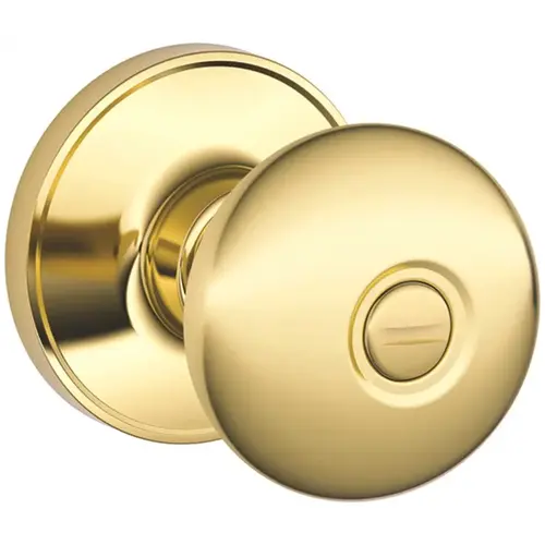 J40 Stratus Privacy Knob Lock, Bright Polished Brass J40 Stratus Privacy Knob Lock, Bright Polished Brass