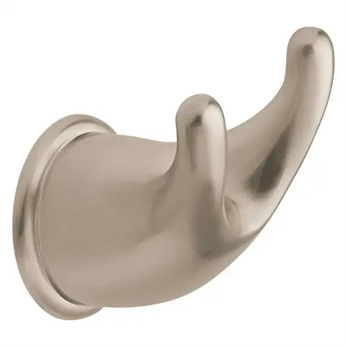 Mason Double Robe Hook Satin Nickel Finish Mason Double Robe Hook Satin Nickel Finish