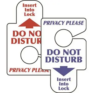 Hy-Ko DH-110 Do Not Disturb/Privacy Please Door Insert - pack of 50