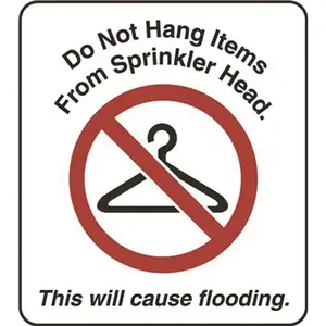 Hy-Ko HSP-150 Don't Hang Items On Sprinkler Placard - pack of 25