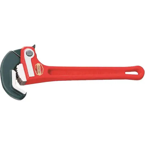 Rapidgrip Pipe Wrench: 14" OAL, Cast Iron & Steel