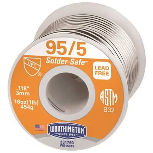 16 oz. 0.118 in. 95/5 Lead-Free Solder 16 oz. 0.118 in. 95/5 Lead-Free Solder