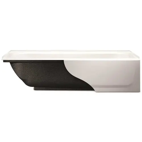 BootzCast 60 in. Right Drain Rectangular Alcove Soaking Bathtub in White