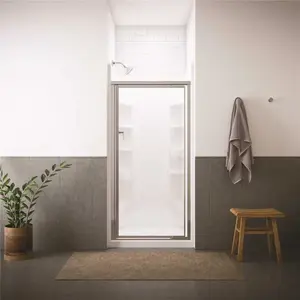 STERLING 1500D-36S Shower Door, Textured Glass, Framed Frame, Aluminum Frame