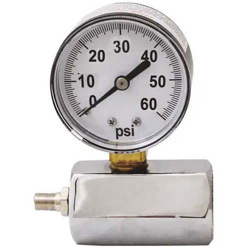 Test Adapter 3/4 in. FNPT with 0-30 psi Gauge