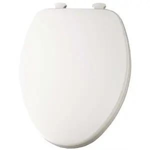 Church 585EC 000 By Bemis Elongated Closed Front Toilet Seat In White