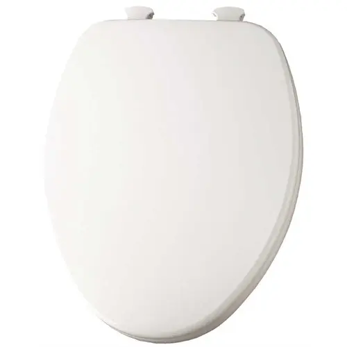 By Bemis Elongated Closed Front Toilet Seat In White