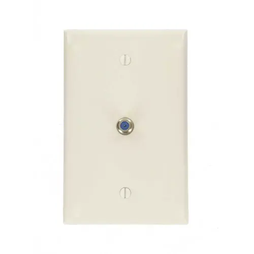 1-Gang Midway CATV Wall Plate, White 1-Gang Midway CATV Wall Plate, White