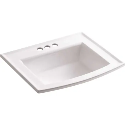 Archer Drop-In Vitreous China Bathroom Sink with Overflow Drain in White Archer Drop-In Vitreous China Bathroom Sink with Overflow Drain in White