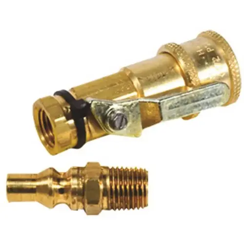 Quick Connector Kit with Shut-Off Valve and Full Flow Male Plug Quick Connector Kit with Shut-Off Valve and Full Flow Male Plug