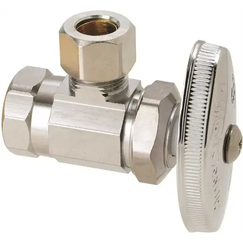3/8 in. FIP Inlet x 3/8 in. O.D. Compression Outlet Multi-Turn Angle Valve in Chrome