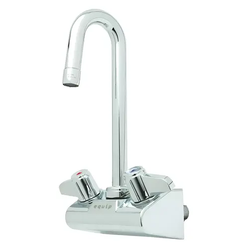 T&S Brass And Bronze 4" Wll Mnt Faucet W/3" Swvl Gsnck 2.2 GPM Aerator Lvr Hndls T&S Brass And Bronze 4" Wll Mnt Faucet W/3" Swvl Gsnck 2.2 GPM Aerator Lvr Hndls