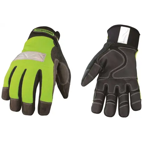 General Purpose Work Gloves: Large, 3M Scotchlite, Microfleece & Synthetic Leather Pair General Purpose Work Gloves: Large, 3M Scotchlite, Microfleece & Synthetic Leather Pair
