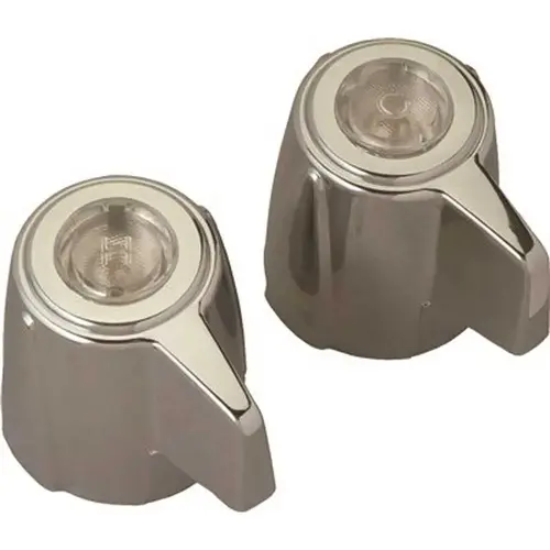 Blade Handles with Buttons and Screws Pair Chrome