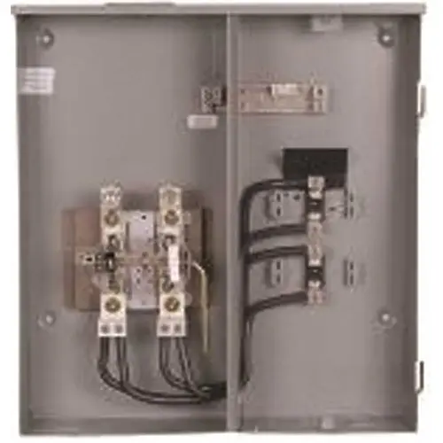 METER MAIN COMBO WITH LEVER BYPASS AND 4 SPACES, 4 CIRCUITS, 400 AMP, PLUGIN Gray