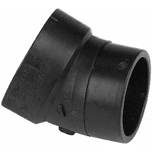 DWV ABS 22.5 DEGREE STREET FITTING, 4 IN DWV ABS 22.5 DEGREE STREET FITTING, 4 IN