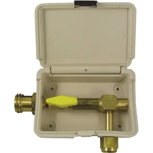 Gas Outlet Box Single in Ivory