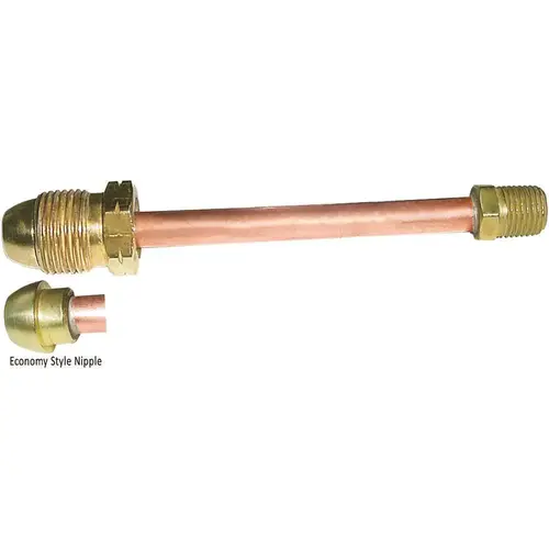 Pigtail - Short Nipple, POL x 1/4 in. MNPT, 1/4 in. Tubing, 7/8 in. Nut x 20 in. L Pigtail - Short Nipple, POL x 1/4 in. MNPT, 1/4 in. Tubing, 7/8 in. Nut x 20 in. L