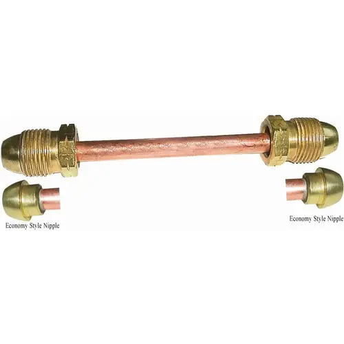 Copper Pigtail Pol x Pol x 20 in. Short Nipple