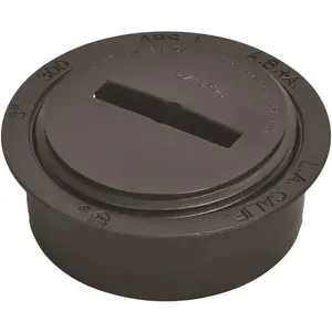 IPS Corporation 68501 Ab&a 68501 ABS Quick-Fit Cleanout Fitting W/ Countersunk Plug, 3 In. Diameter