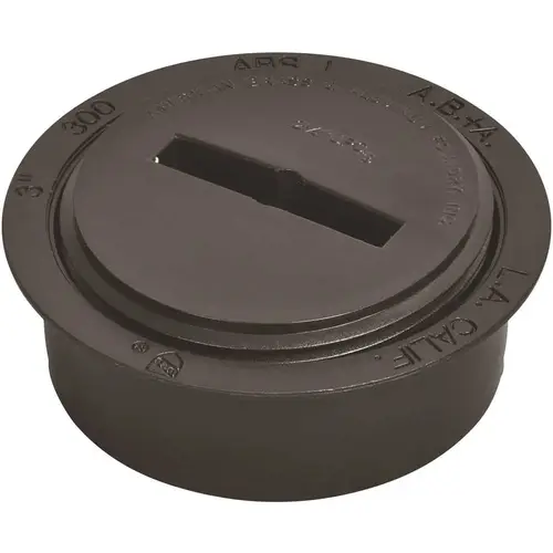 Ab&a 68501 ABS Quick-Fit Cleanout Fitting W/ Countersunk Plug, 3 In. Diameter