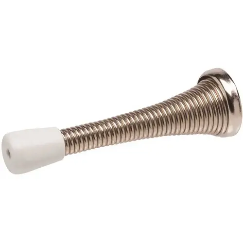 Everbilt 4 in. Satin Nickel Long Spring Door Stop
