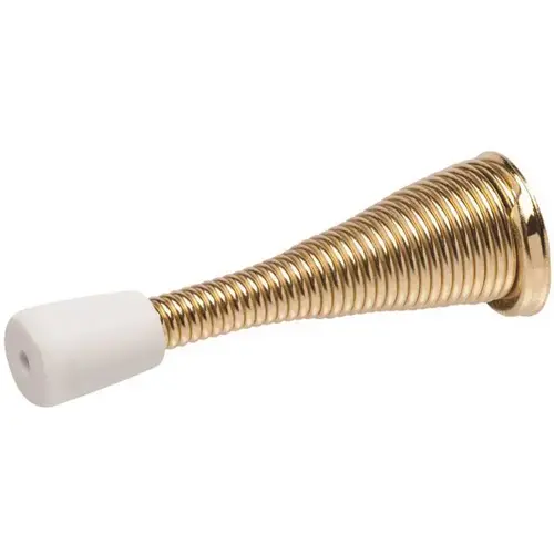 Everbilt 4 in. Bright Brass Long Spring Door Stop Everbilt 4 in. Bright Brass Long Spring Door Stop