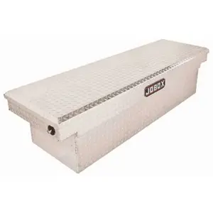 JOBOX PAC1585000 71 in. Diamond Plate Aluminum Full Size Crossbed Truck Tool Box Bright