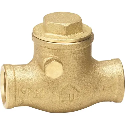 3/4 in. Brass Sweat x Sweat Swing Check Valve 3/4 in. Brass Sweat x Sweat Swing Check Valve