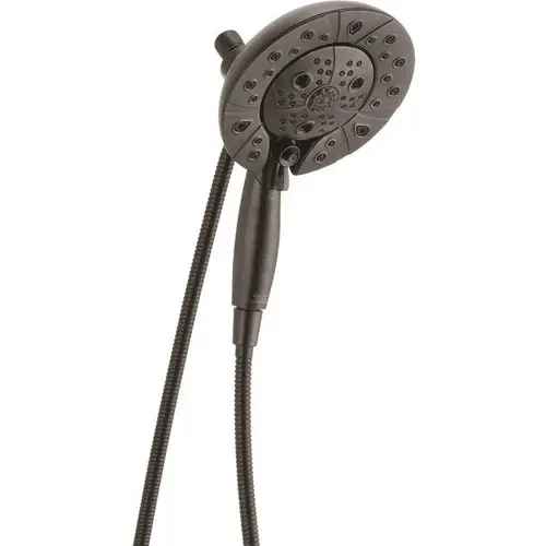 In2ition Two-in-One 5-Spray 6.6 in. Dual Wall Mount Fixed and Handheld H2Okinetic Shower Head in Venetian Bronze In2ition Two-in-One 5-Spray 6.6 in. Dual Wall Mount Fixed and Handheld H2Okinetic Shower Head in Venetian Bronze