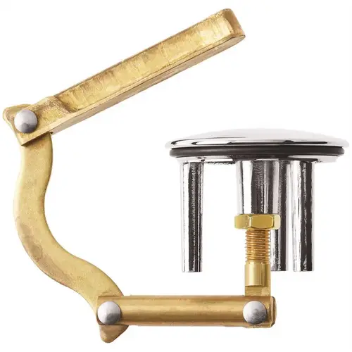 2 in. H Pop-Up Bathtub Drain Stopper and Lift Toggle in Polished Chrome