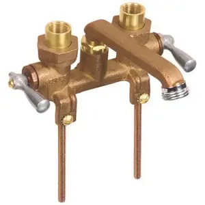 Gerber G0049540 Classics 4 in. 2-Handle Laundry Faucet in Rough Brass