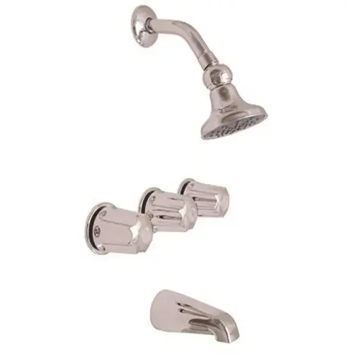 Classic 3-Handle 1-Spray Tub and Shower Trim Kit in Chrome (Valve Included) Classic 3-Handle 1-Spray Tub and Shower Trim Kit in Chrome (Valve Included)