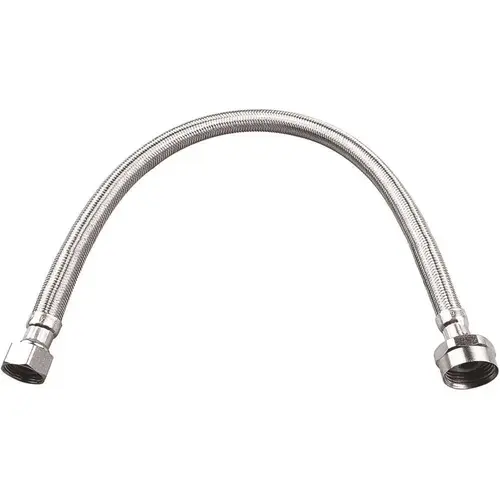 1/2 in. FIP x 7/8 in. Metal Ballcock x 12 in. Braided Stainless Steel Toilet Connector